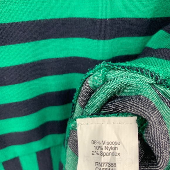 Madewell XS Stripeturn Ponte Peplum Top‎ knit green - Picture 3 of 5